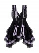 Butterfly Orchid Garden Series Chinoiserie Purple Classic Lolita Cover Up Apron Tassel Long Sleeve Dress Set