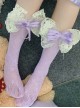 Ballet Dance Style Lace Pattern Ribbon Big Bowknot Sweet Lolita Cute Middle Tube Socks