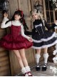 Winter Wish Series Fall Winter Christmas Sweet Lolita Plush Fur Edges Tighten Waist Sleeveless Dress