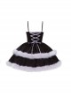 Winter Wish Series Fall Winter Christmas Sweet Lolita Plush Fur Edges Tighten Waist Sleeveless Dress