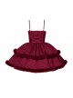 Winter Wish Series Fall Winter Christmas Sweet Lolita Plush Fur Edges Tighten Waist Sleeveless Dress