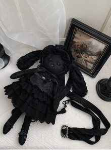 Ragdoll Box Kitten Nana Series Gothic Lolita Cute Little Black Cat Doll Bag Detachable Clothing Hat Backpack