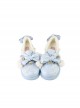 Fat Star Series Winter Plus Velvet Warm Sweet Lolita Cute Fur Ball Polka Dots Bowknot Leather Shoes