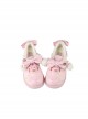 Fat Star Series Winter Plus Velvet Warm Sweet Lolita Cute Fur Ball Polka Dots Bowknot Leather Shoes