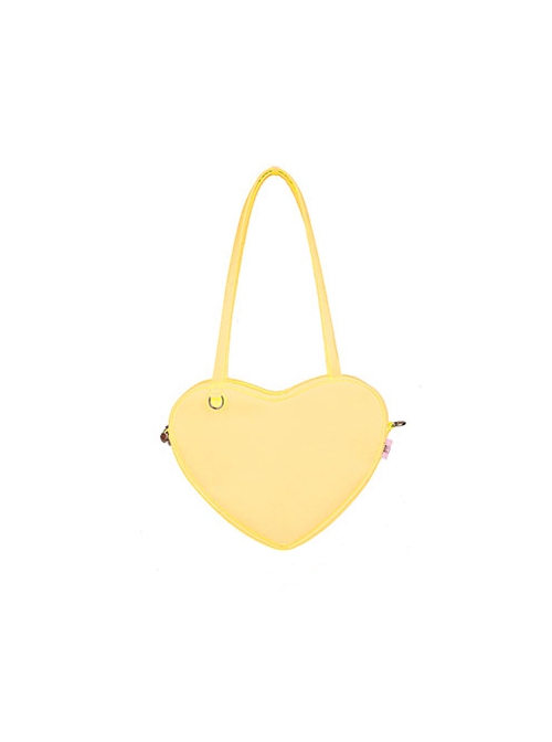 Cute Versatile Student Heart Shape Sweet Lolita Kawaii JK Uniform Love Shoulder Bag