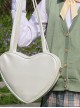 Cute Versatile Student Heart Shape Sweet Lolita Kawaii JK Uniform Love Shoulder Bag