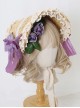 Elegant Forest Girl Artificial Rose Hairpin Side Bowknot Classic Lolita Flat Straw Lace Sun Hat