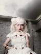 Red Moth Series Y2K Sweet Stylish Retro Versatile Gothic Lolita White Plush Hair Ropes