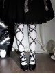 Rosicrucian Series Elegant Dracula Gothic Lolita Cross Print Straps Pointed Mary Jane Stilettos Shoes