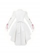 Heart Of Mary Series White Elegant Short Front Long Back Classic Lolita Slim Fit Long Sleeves Palace Style Improved Coat