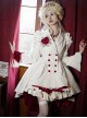 Heart Of Mary Series White Elegant Short Front Long Back Classic Lolita Slim Fit Long Sleeves Palace Style Improved Coat