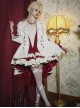 Heart Of Mary Series White Elegant Short Front Long Back Classic Lolita Slim Fit Long Sleeves Palace Style Improved Coat