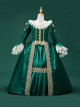 Emerald Green Noble Lady Retro Palace Gorgeous Stage Costumes Baroque Classic Lolita Long Sleeves Child Dress