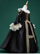 Noble Lady Retro Royal Court Gorgeous Stage Costumes Lace Baroque Classic Lolita Long Sleeves Child Black Dress