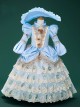 Noble Lady Retro Royal Court Gorgeous Stage Costumes Lace Baroque Classic Lolita Long Sleeves Child Black Dress Hat Set