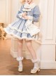 Rabbit And Alice Series Fall Winter Sweet Lolita Ruffles Doll Collar Puff Long Sleeves Belt Fur Edges Dress