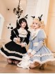 Rabbit And Alice Series Fall Winter Sweet Lolita Ruffles Doll Collar Puff Long Sleeves Belt Fur Edges Dress