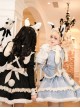 Rabbit And Alice Series Fall Winter Sweet Lolita Ruffles Doll Collar Puff Long Sleeves Belt Fur Edges Dress