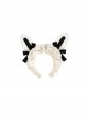 Rabbit And Alice Series Lace Ruffles Sweet Lolita Bowknot Cute Plush Bunny Ears Headband