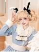 Rabbit And Alice Series Lace Ruffles Sweet Lolita Bowknot Cute Plush Bunny Ears Headband