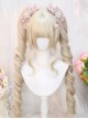 Sporadic Series French Roman Roll Doll Sense Golden Tiger Mouth Clip Twin Ponytails Sweet Lolita Blond Wig