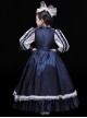 Exquisite European Style Glossy Satin Lace Hat Bowknot Children Catwalk Party Costumes Classic Lolita Girl Long Dress