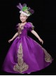 Retro European Palace Elegant Lady Children Palace Style Party Costumes Classic Lolita Long Dress Bonzer Lace Hat Set