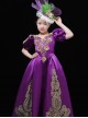 Retro European Palace Elegant Lady Children Palace Style Party Costumes Classic Lolita Long Dress Bonzer Lace Hat Set