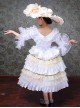 Children Palace Style Apricot Princess Ball Party Costumes Classic Lolita Long Cake Dress Big Hat Set