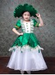 Retro European Palace High Saturation Satin Lady Party Costumes Classic Lolita Child Dress Big Ruffles Hat Set