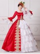 Princess Dress Model Stage Performance Satin Classic Embroidery Lolita Prom Long Sleeves Dress