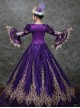 Gorgeous Glitter Sequins Slim Classic Lolita Prom European Medieval Retro Palace Princess Puff Sleeves Dress