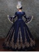 Gorgeous Glitter Sequins Slim Classic Lolita Prom European Medieval Retro Palace Princess Puff Sleeves Dress