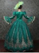 Gorgeous Glitter Sequins Slim Classic Lolita Prom European Medieval Retro Palace Princess Puff Sleeves Dress