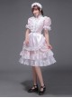 Traditional European Housekeeper Maid Servant Stage Performance Costume Lolita Prom Glossy Satin Dress