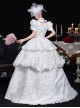 Retro European Style Royal Tea Party Costume Noble Wedding Lolita Prom White Cake Dress