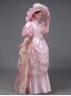 Satin Retro European Style Royal Tea Party Costume Dowager Lolita Prom Large Puff Sleeves Dress