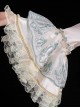 Champagne Light Blue Color Ruffles Gorgeous Victorian Elegant Lady Party Drama Performance Palace Lolita Prom Dress