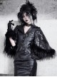 Shadow Of Snake Eyes Series Black Gothic Punk Siren Environmentally Friendly Fur Suit Cape Coat