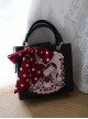 Berry Rabbit Series Retro Strawberry Dessert Cake Bunny Sweet Lolita Polka Crossbody Square Bag