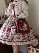 Berry Rabbit Series Retro Strawberry Dessert Cake Bunny Sweet Lolita Polka Crossbody Square Bag