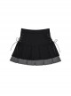 Saint Girl Domain Series Daily Girlish Cross Strap Kawaii Fashion Color Block High Waist Skirt