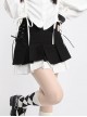 Saint Girl Domain Series Daily Girlish Cross Strap Kawaii Fashion Color Block High Waist Skirt