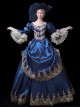 Victorian Retro Exquisite Flowers Reflective Satin Bowknot Classic Lolita Prom Puff Lace Ruffles Sleeves Long Dress