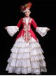 European Medieval Folk Style Elegant Gorgeous Lolita Prom High Waist Long Ruffles Dress