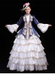 European Medieval Folk Style Elegant Gorgeous Lolita Prom High Waist Long Ruffles Dress