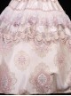 Europe Noble Sweet Pink Hanayome Gorgeous Lolita Prom Lace Off Shoulder Long Bowknot Tail Dress