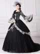 Gorgeous Elegant Lace Europe Nobility Lolita Prom Costumes Lace Ruffles Neckline Long Tail Dress