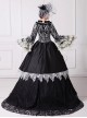 Gorgeous Elegant Lace Europe Nobility Lolita Prom Costumes Lace Ruffles Neckline Long Tail Dress