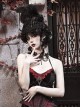 Duchess Series Victoria Gothic Punk Spider Beads Chain Tassel Lace Court Ostrich Feather Hat